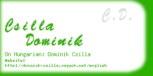 csilla dominik business card